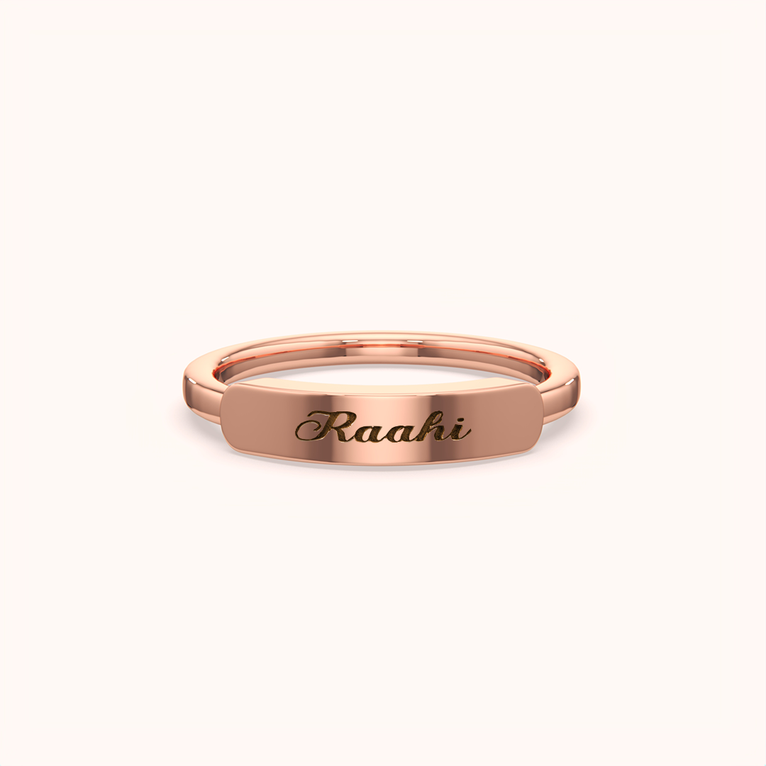 Custom Name Engraved Ring