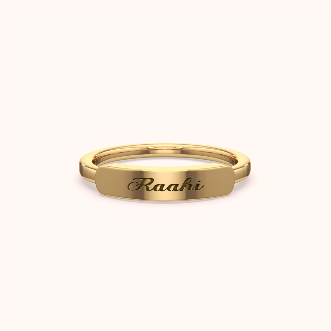 Custom Name Engraved Ring