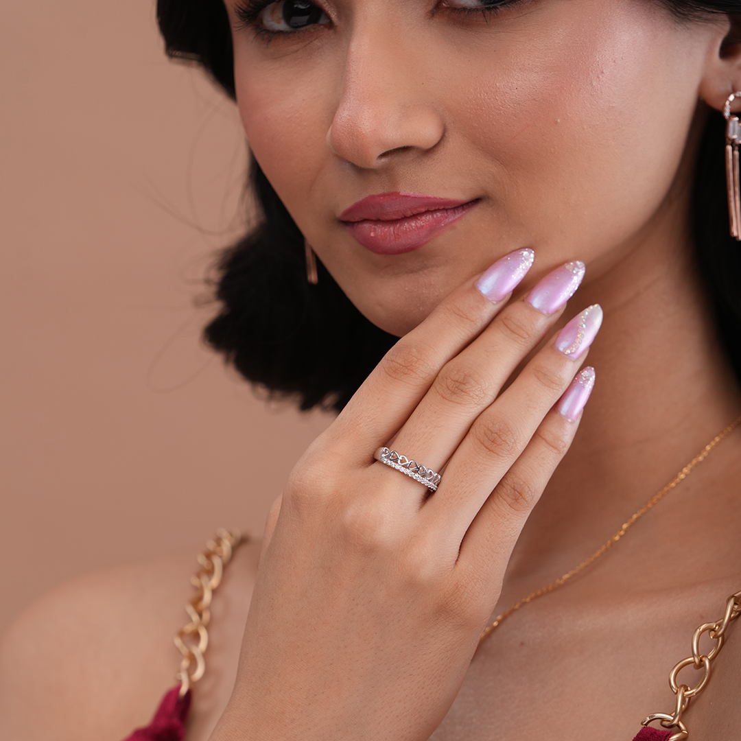 Romantic Heart Cutout Ring - KYMEE