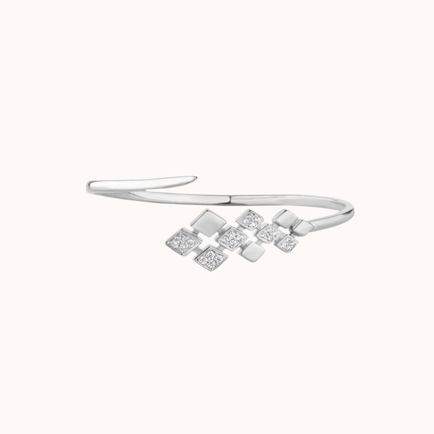 Sparkling Diamond Set Bangle Bracelet