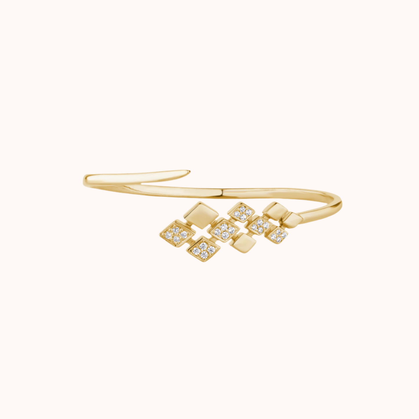 Sparkling Diamond Set Bangle Bracelet
