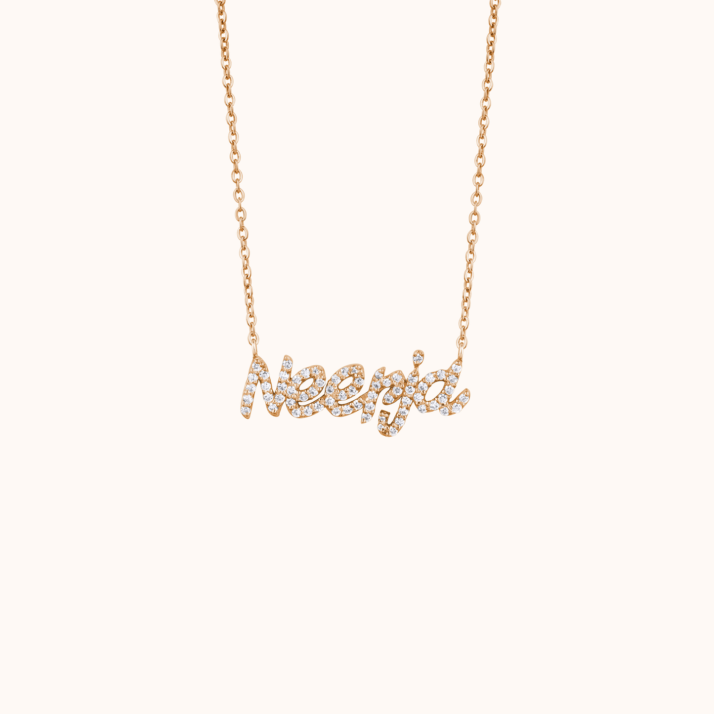 Diamond Setting Name Necklace