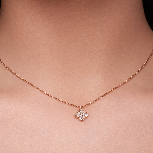 Pave Clover Necklace