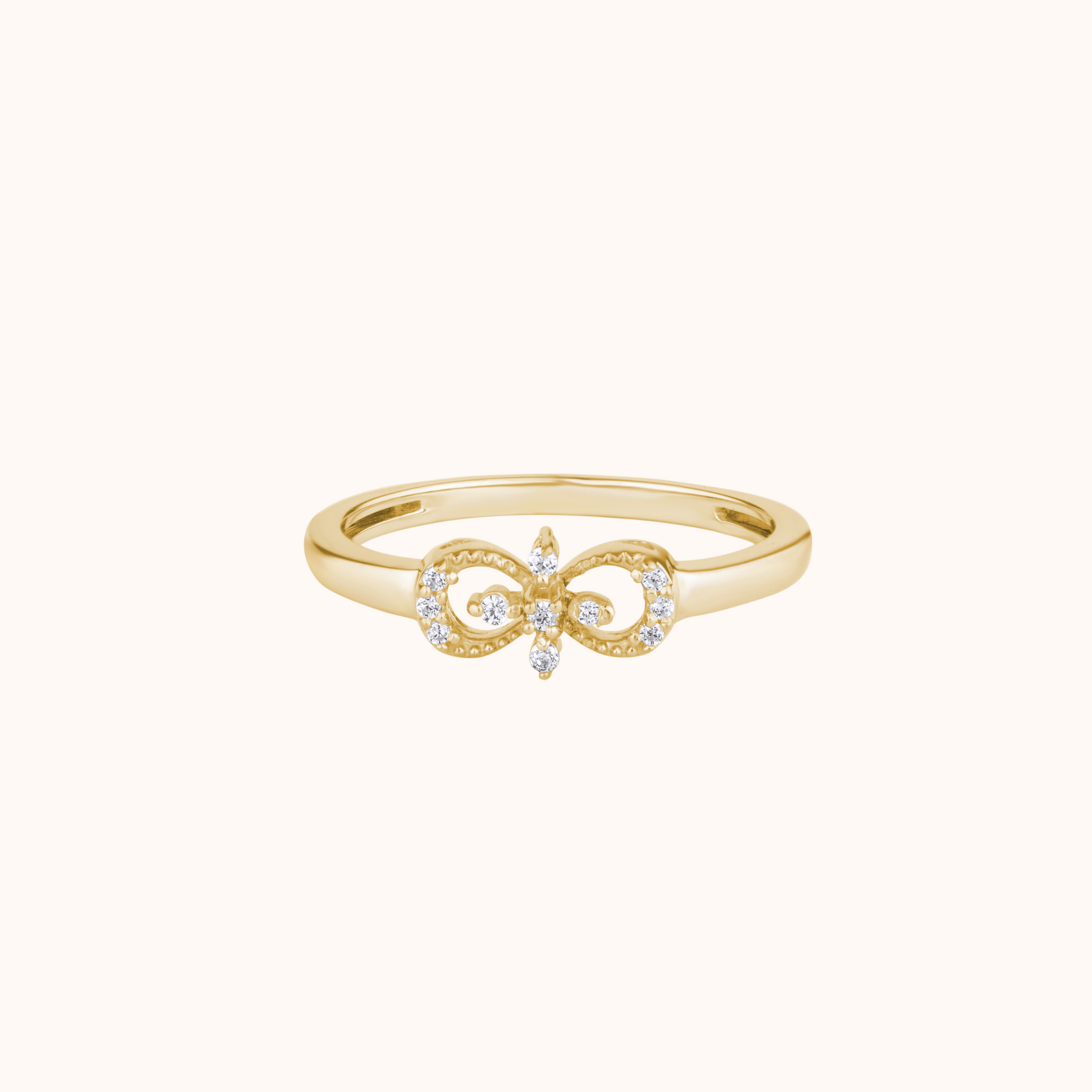 Diamond Bow Cocktail Ring - KYMEE