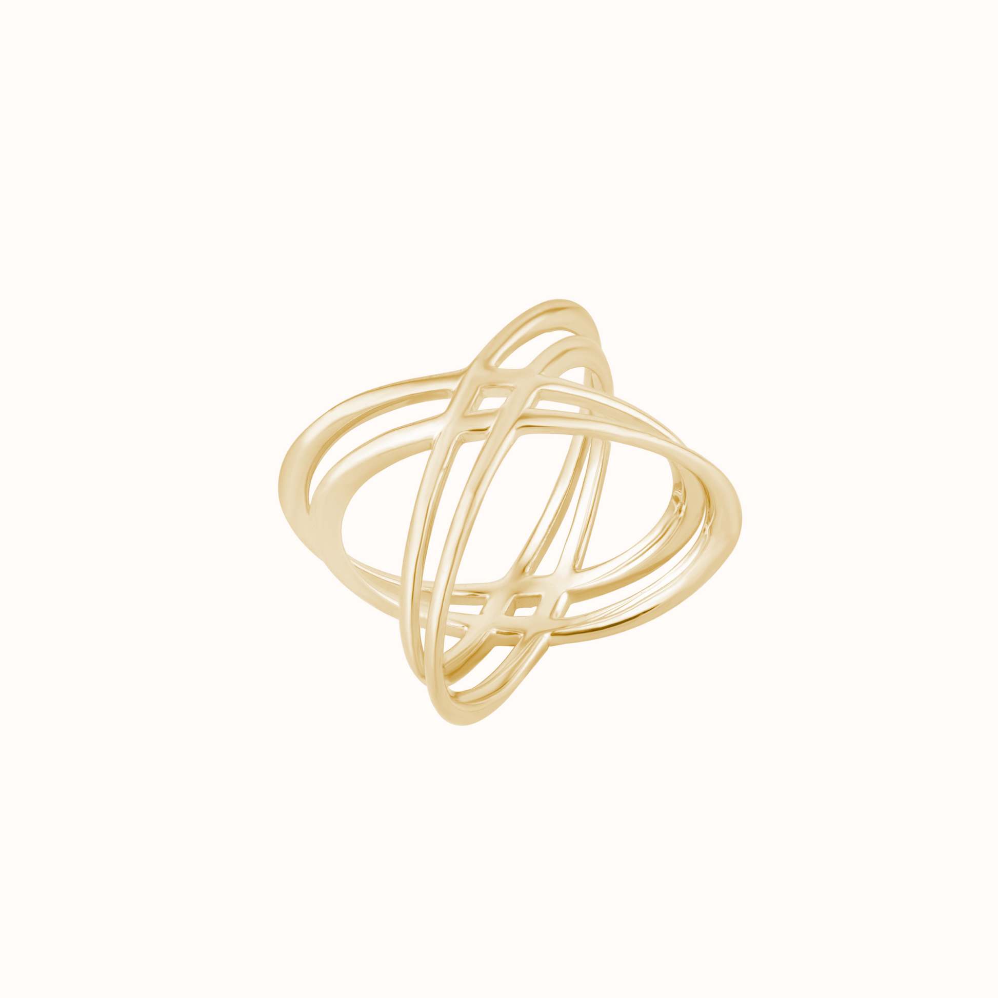 Unique Cross X Design Silver Ring - KYMEE