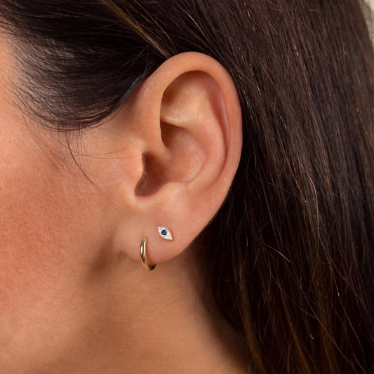 Evil Eye Marquise Stud Earrings
