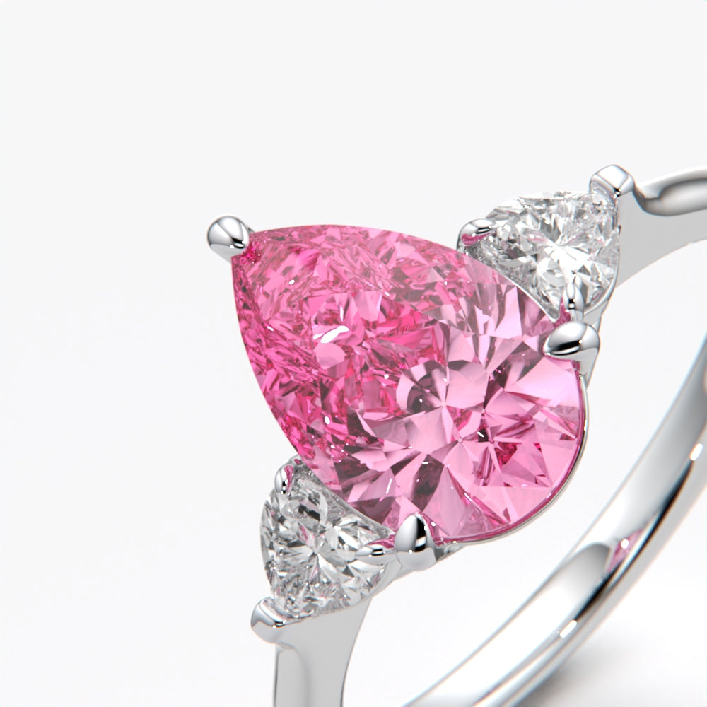 The Pink Teardrop Sparkle Ring