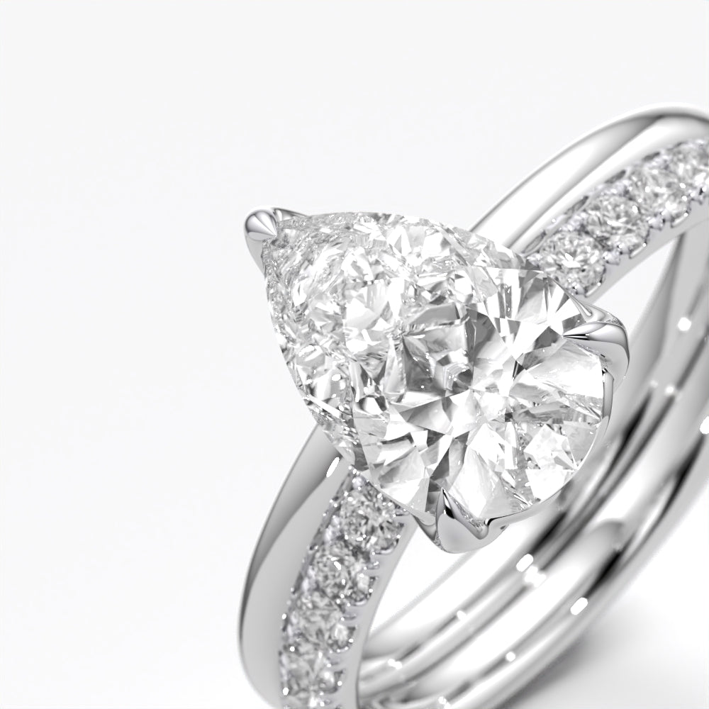 Pear Radiance Ring Set