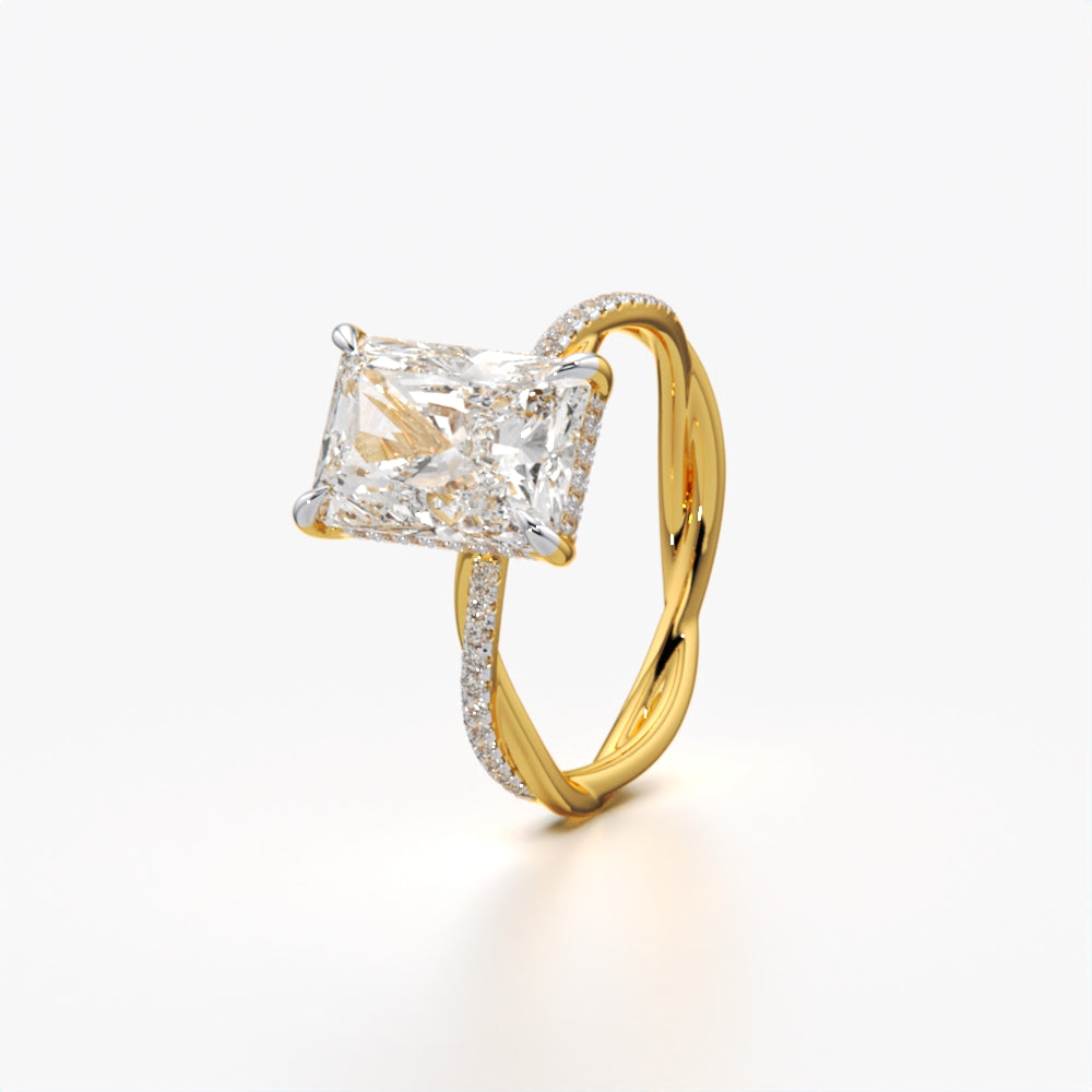 Radiant Twist Ring
