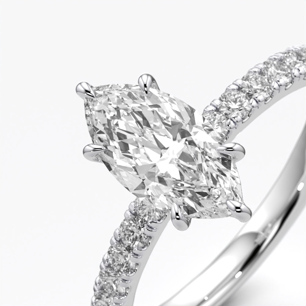 Radiant Marquise Solitaire Ring