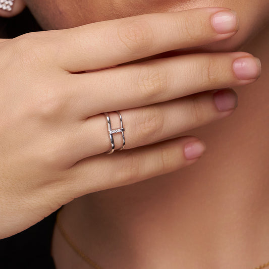 Elegant Dual-Band Ring - KYMEE