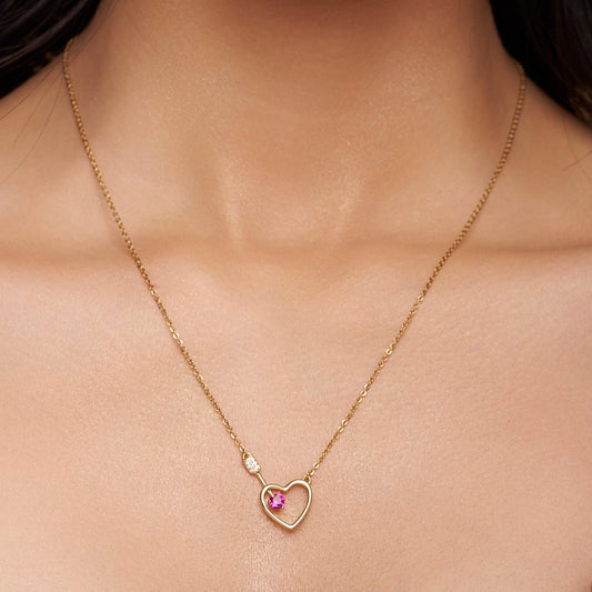 Eternal Love Heart Charm Necklace - KYMEE