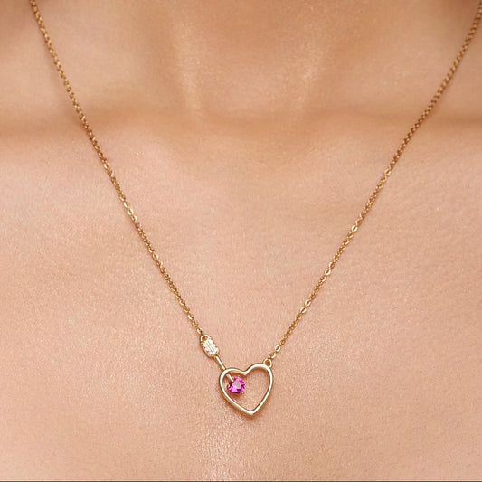 Eternal Love Heart Charm Necklace - KYMEE
