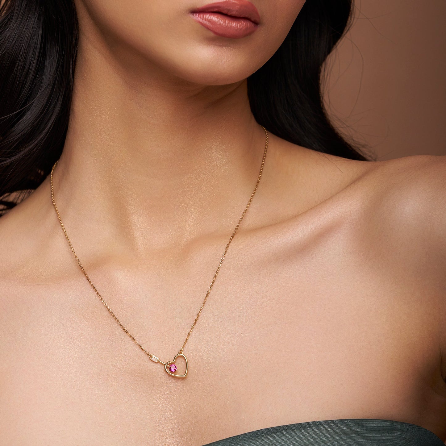 Eternal Love Heart Charm Necklace - KYMEE