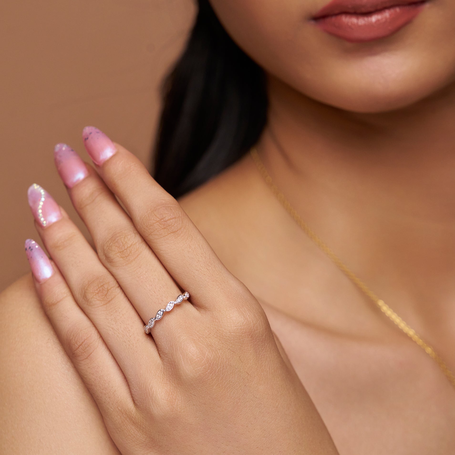 Round Diamond Stackable Ring - KYMEE