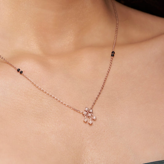 Fancy Diamond Setting Mangalsutra - KYMEE