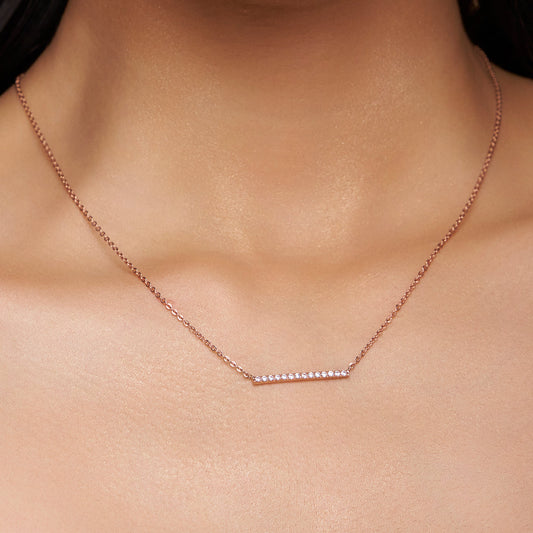 Diamond Bar Set Charm Pendant - KYMEE