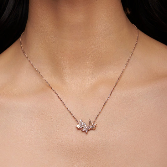 Sparkling Butterfly Necklace - KYMEE