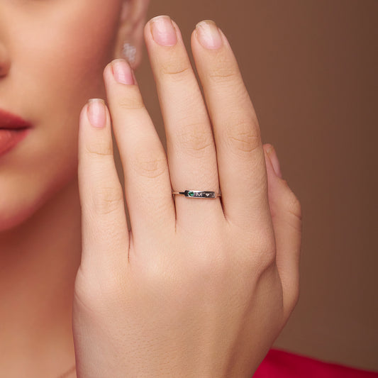 Custom Initials Ring with Heart Charm - KYMEE