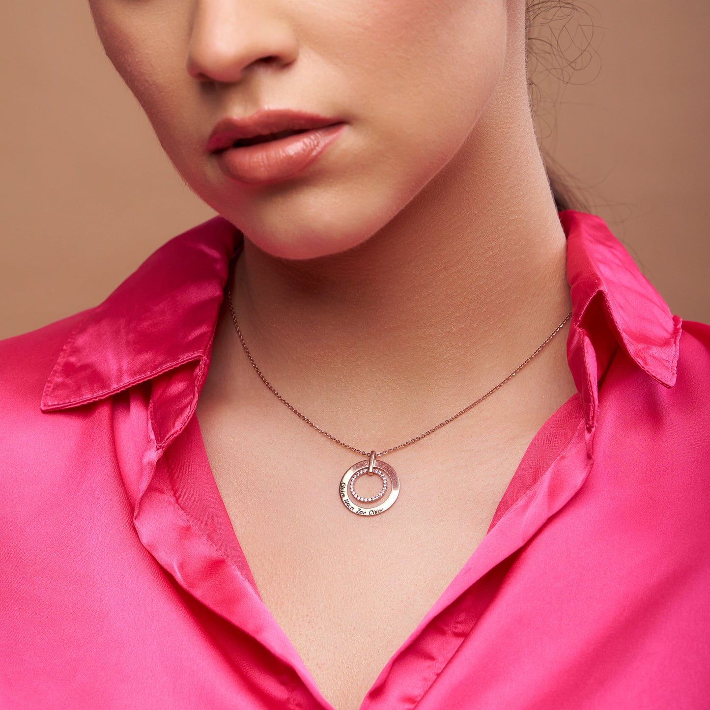 Customizable Silver Charm Necklace