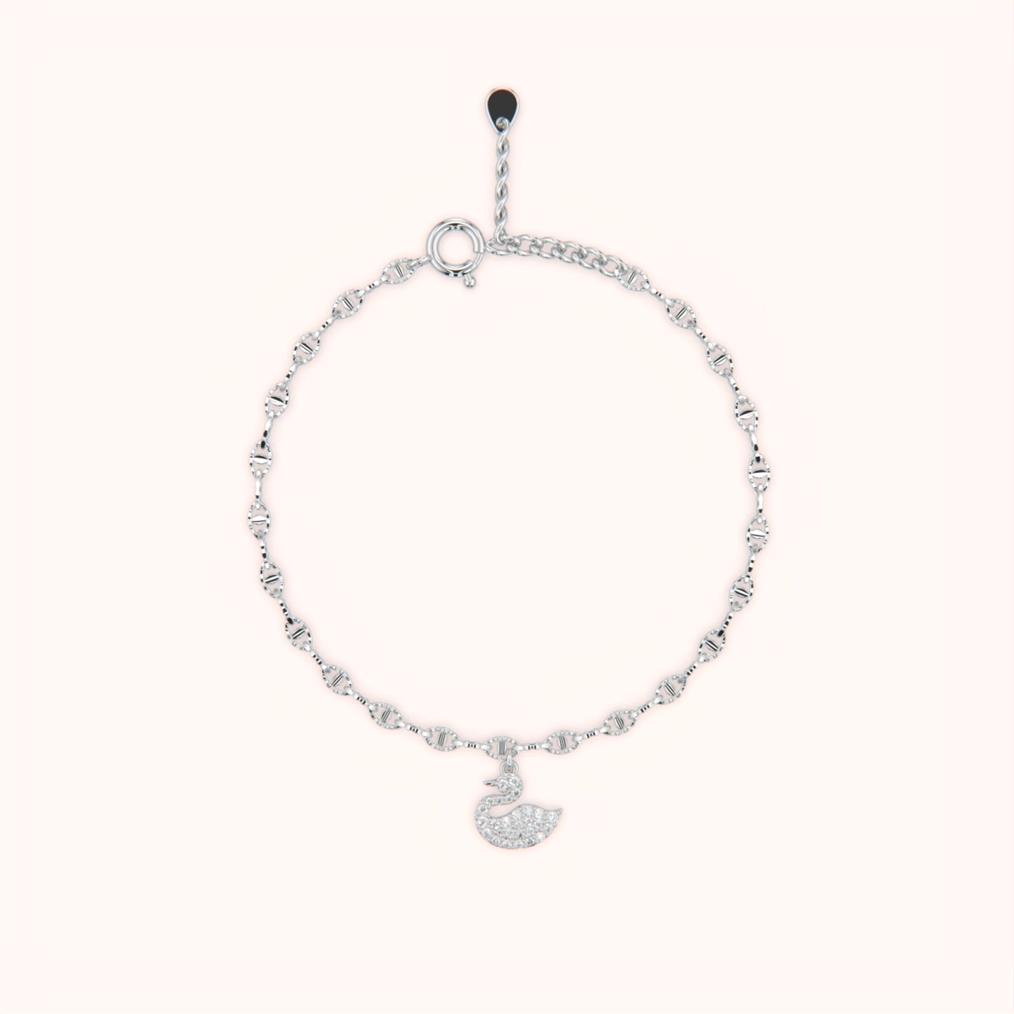 Charming Pave Set Duck Bracelet