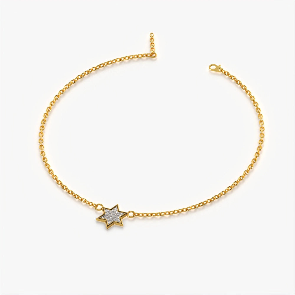 Star-Shaped Diamond Set Bracelet