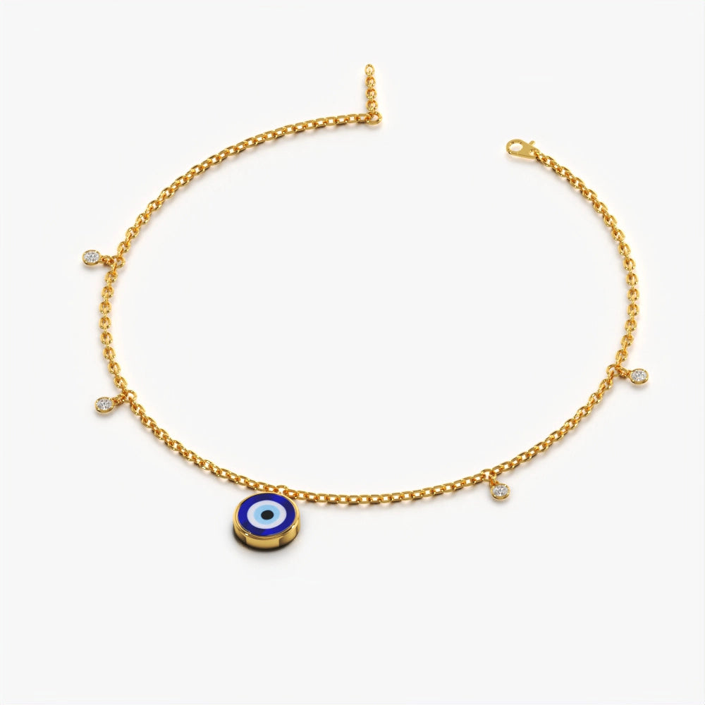 Dainty Evil Eye Charm Bracelet