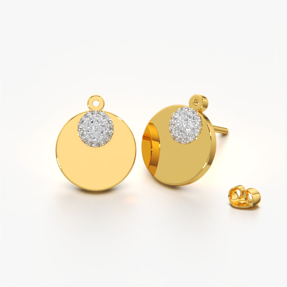 Dome and Disc Jacket Earring