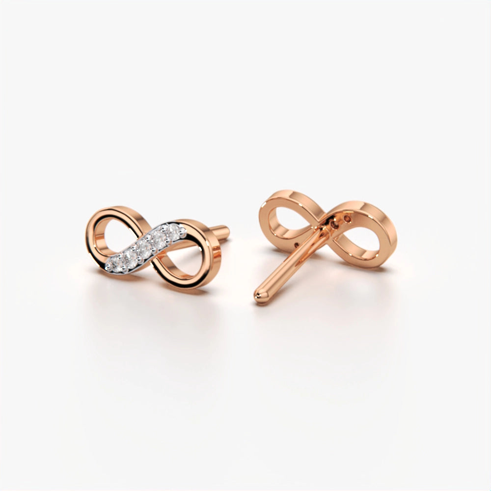 Infinity Loop Diamond Earrings