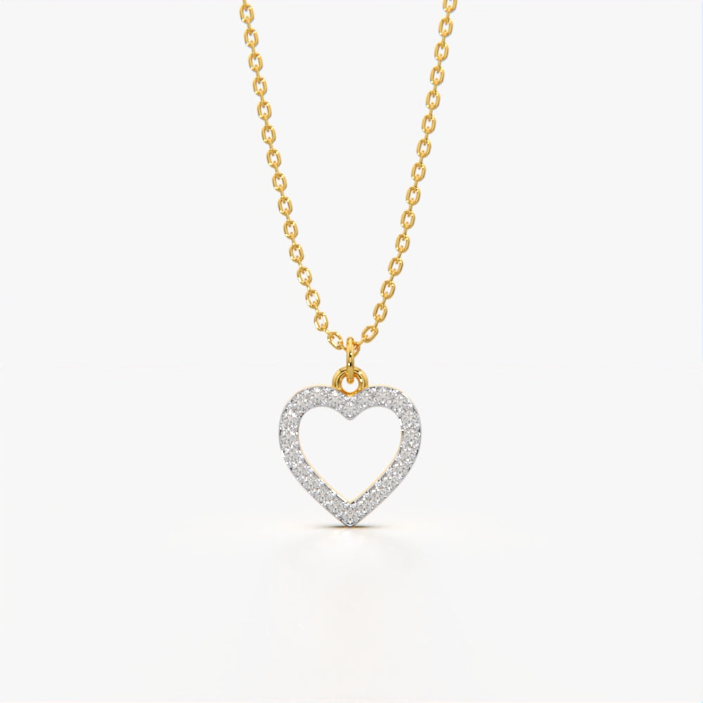 Diamond Setting Heart Pendant