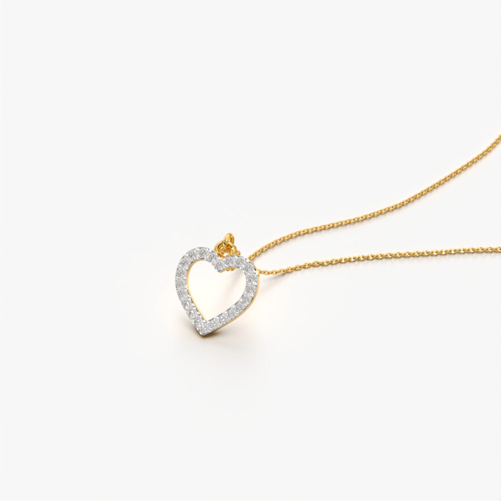 Diamond Setting Heart Pendant