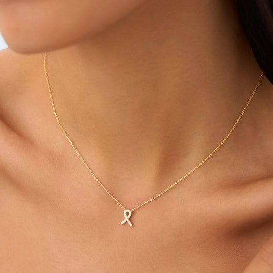 18k Gold Vermeil Ribbon Necklace