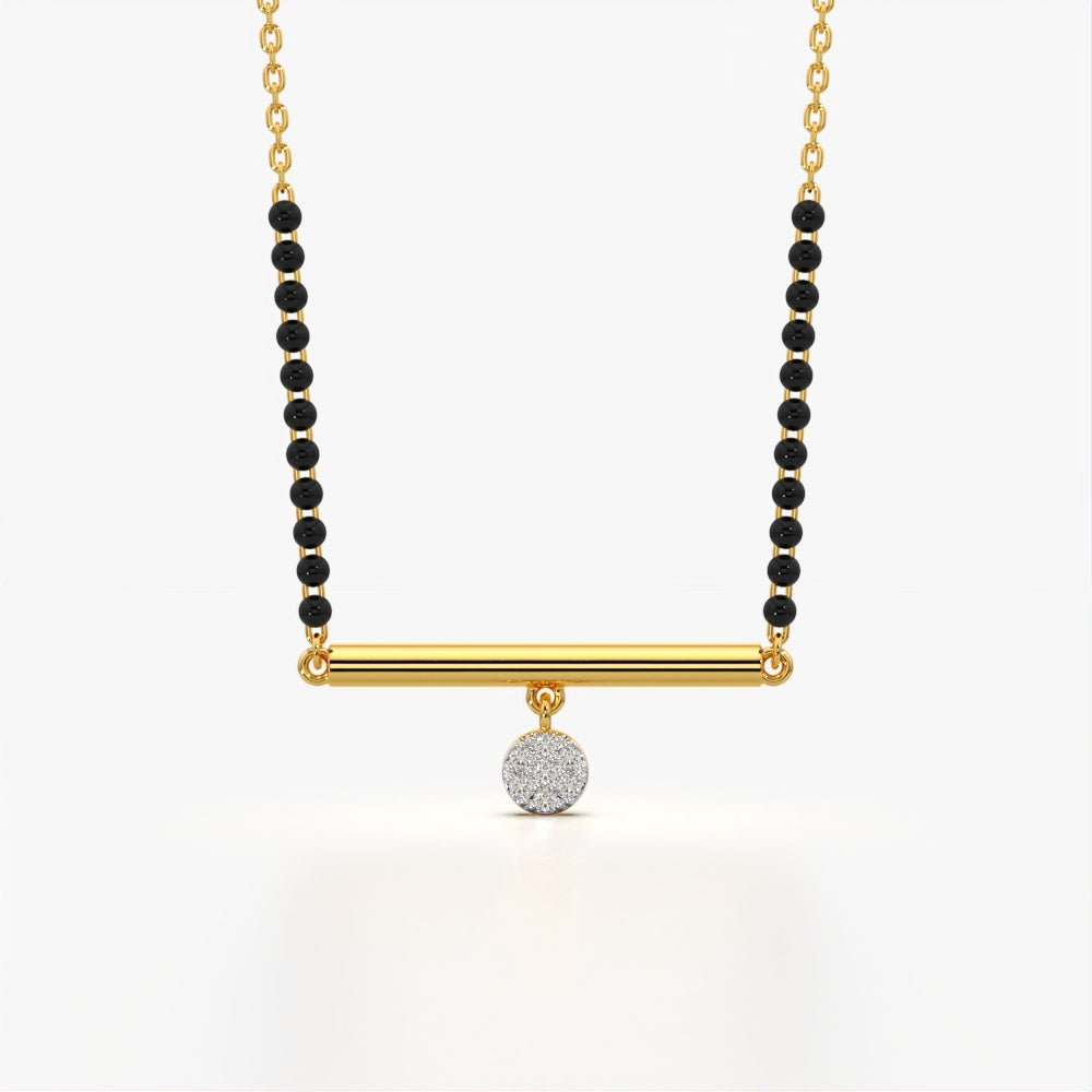 Floral Diamond Bar Mangalsutra