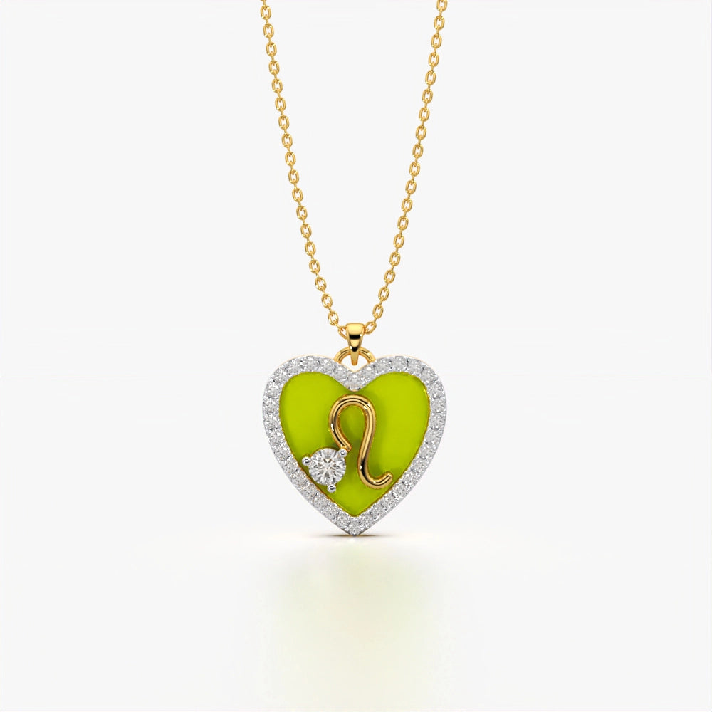 Heart Shape Enamel Pendant