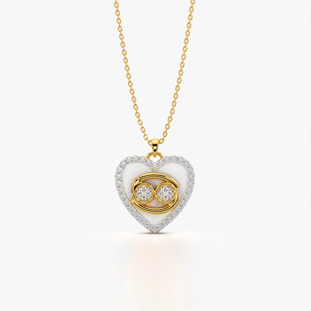 Double Shine Heart Necklace