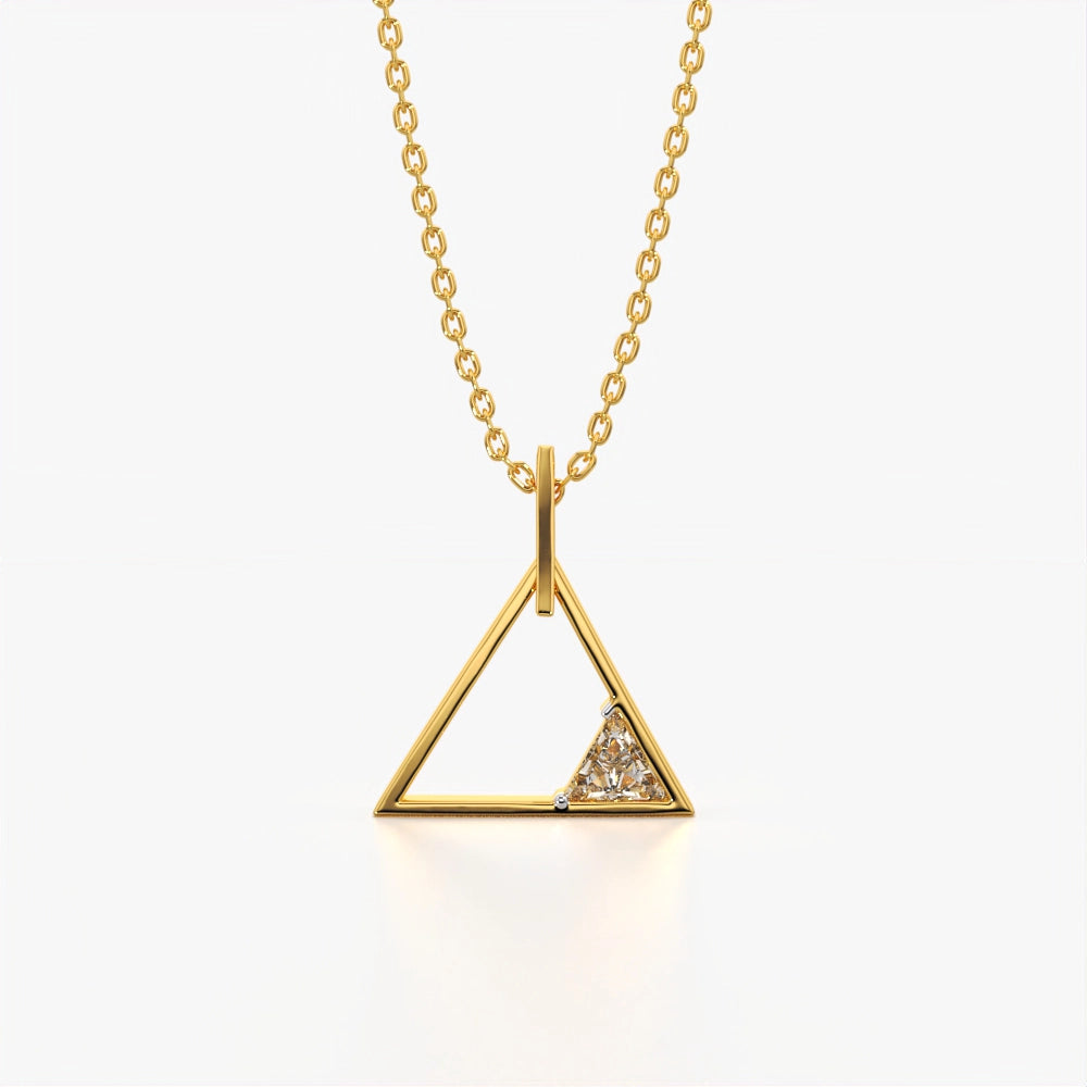 Triangle Diamond Stylish Geometric Pendant