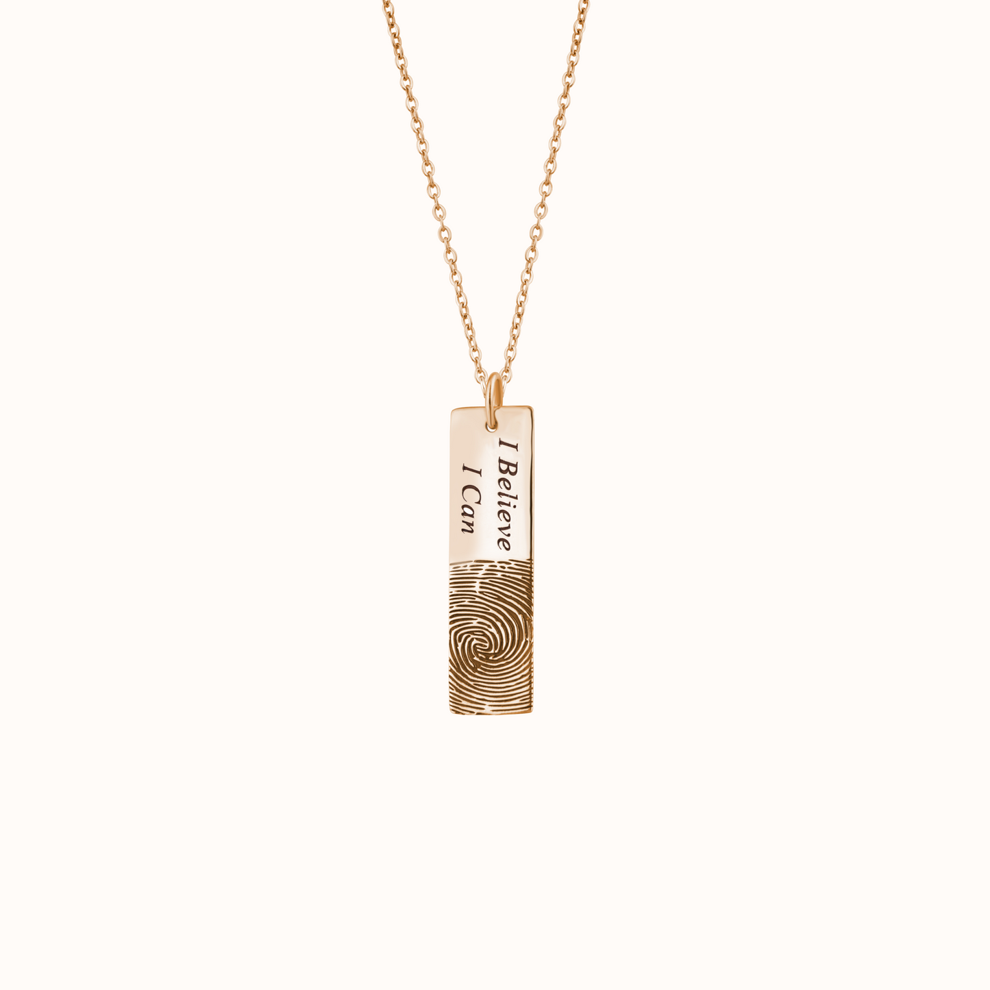 Inspirational Fingerprint Bar Necklace