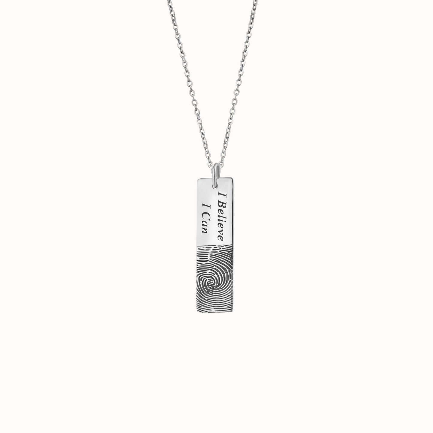 Inspirational Fingerprint Bar Necklace