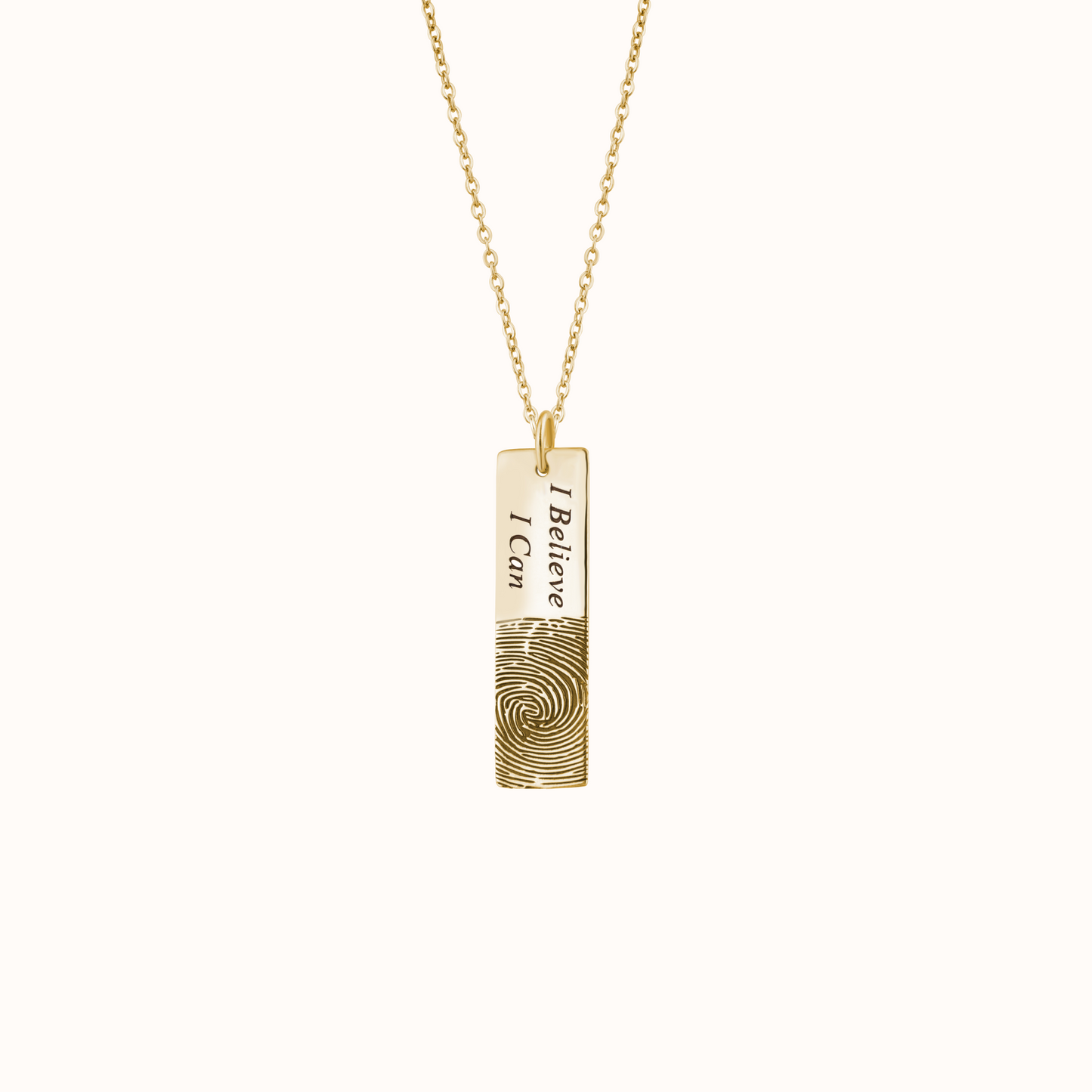Inspirational Fingerprint Bar Necklace