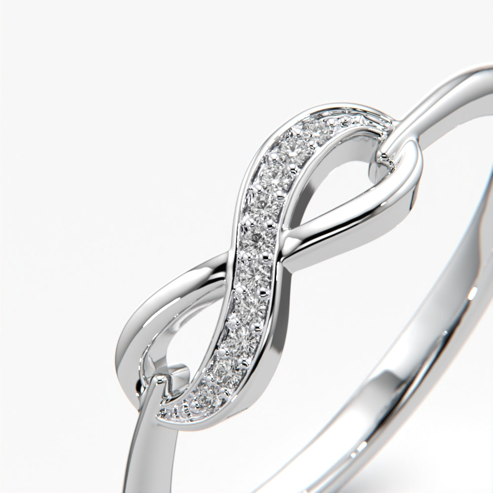 Diamond Encrusted Infinity Ring