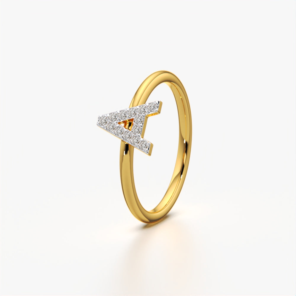 A Initial Diamond Ring