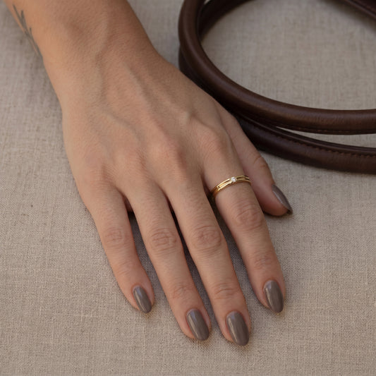 Sunshine Engraved Solitaire Promise Ring