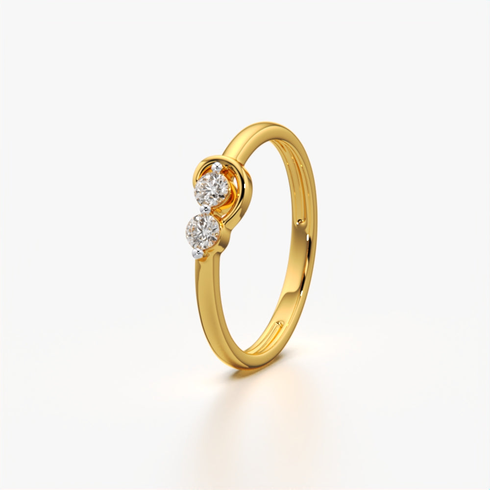 Double Diamond Accent Ring
