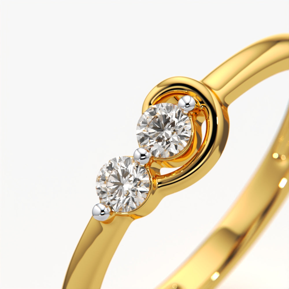 Double Diamond Accent Ring