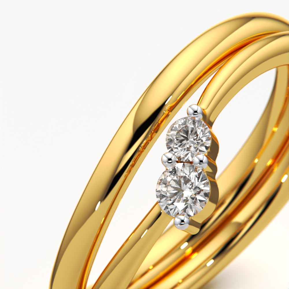 Round Diamond Duo Bridal Ring