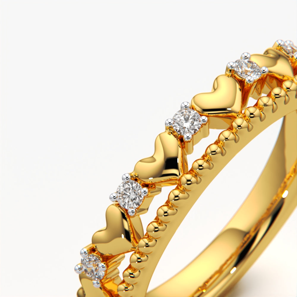Heart and Round Eternity Band