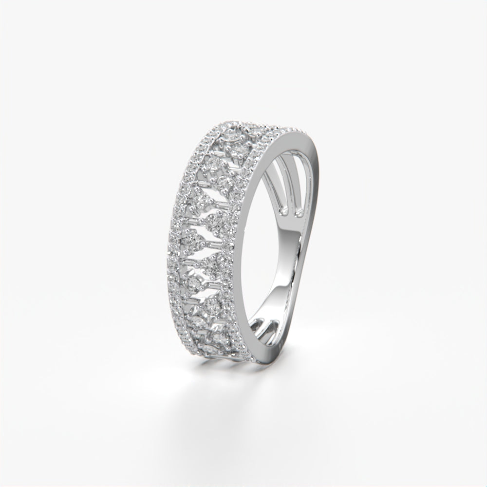 Double Row Round Diamond Band