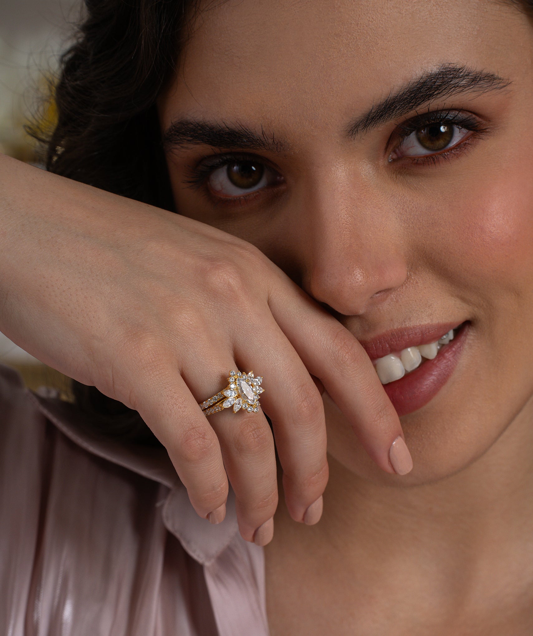 Celestial Bloom Diamond Ring Set