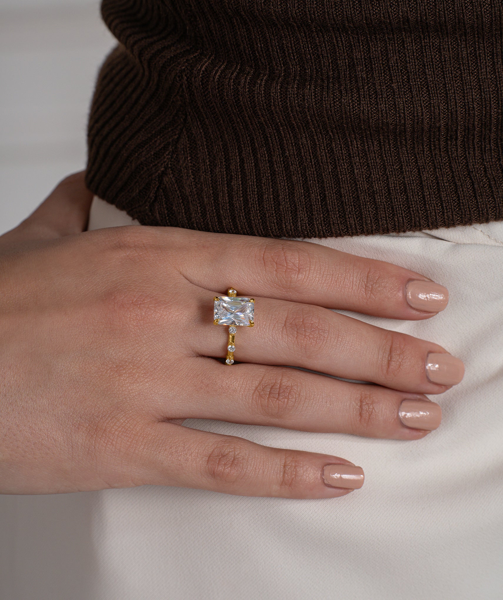 Glow Radiant Droplet Ring