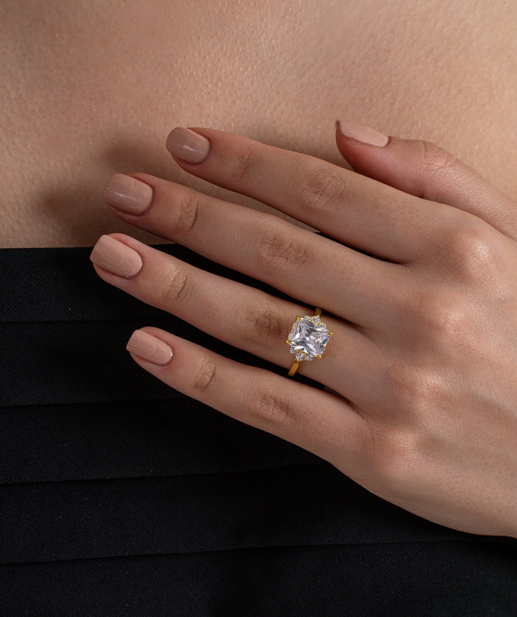 Radiant Cluster Diamond Ring